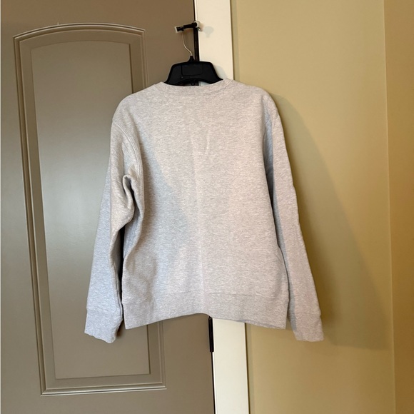 Supreme Logo Heather Grey Crew Sweatshirt Small - Picture 2 of 7